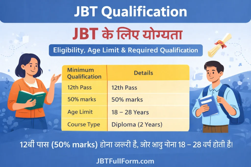 JBT Qualification (2026) – Eligibility, Age Limit & Required Qualification