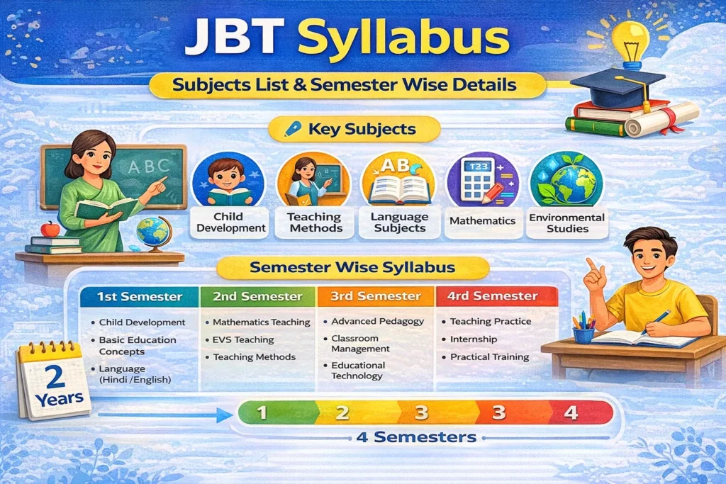 JBT Syllabus (2026) – Subjects List, Semester Wise Syllabus & Details