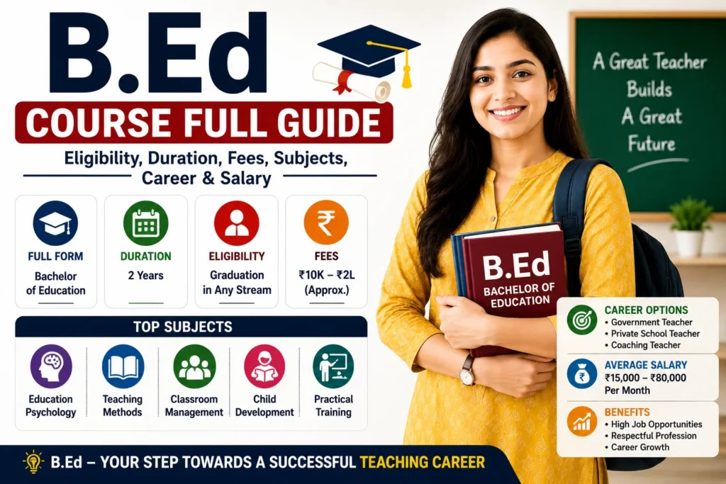 B.Ed Course Full Guide (2026) – Eligibility, Duration, Fees, Salary & Career