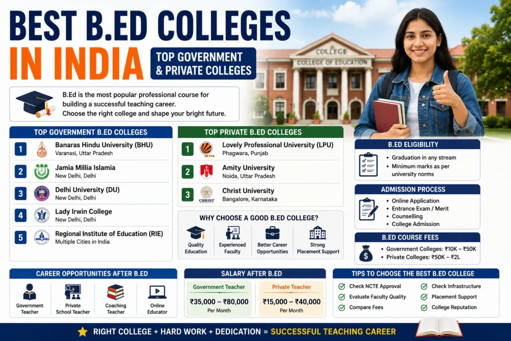 Best B.Ed Colleges in India (2026) – Top Government & Private Colleges List