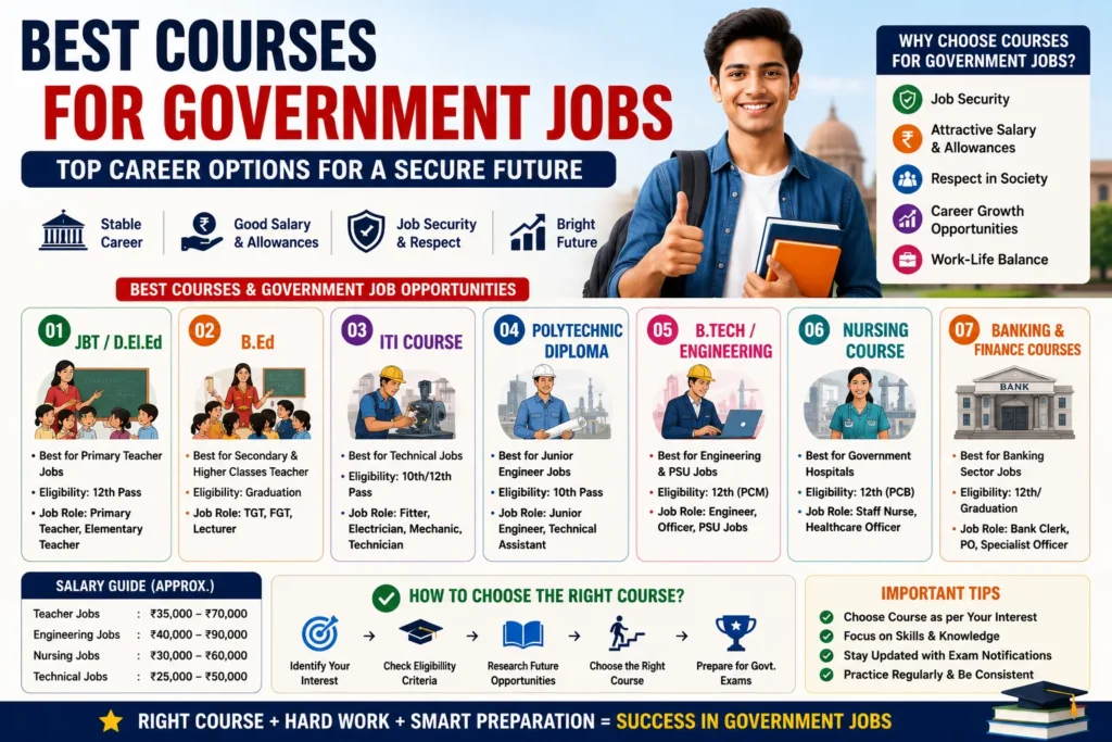 Best Courses for Government Jobs (2026) – Top Career Options After 12th & Graduation