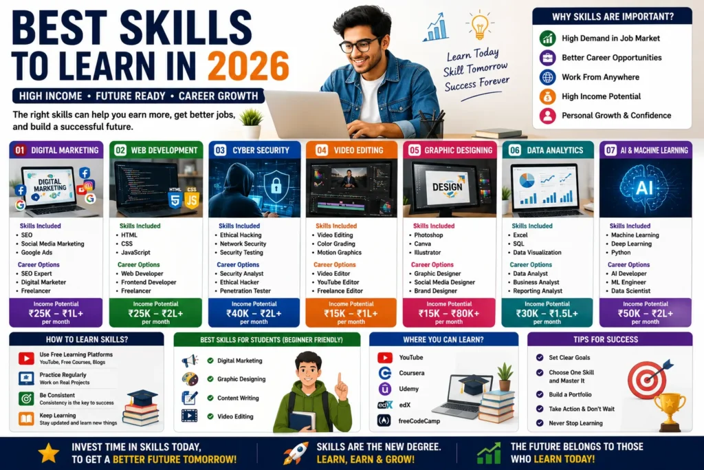 Best Skills to Learn in 2026 – High Income & Future Ready Skills