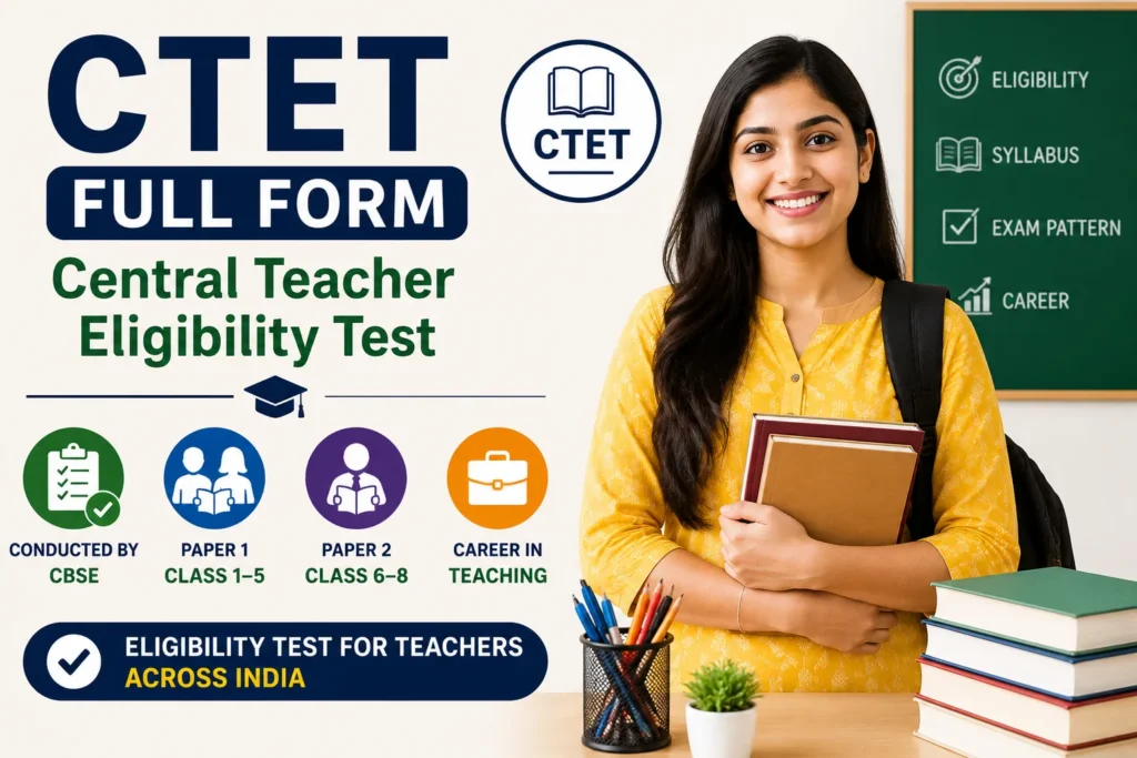 CTET Full Form (2026) – Meaning, Eligibility, Exam & Career Details