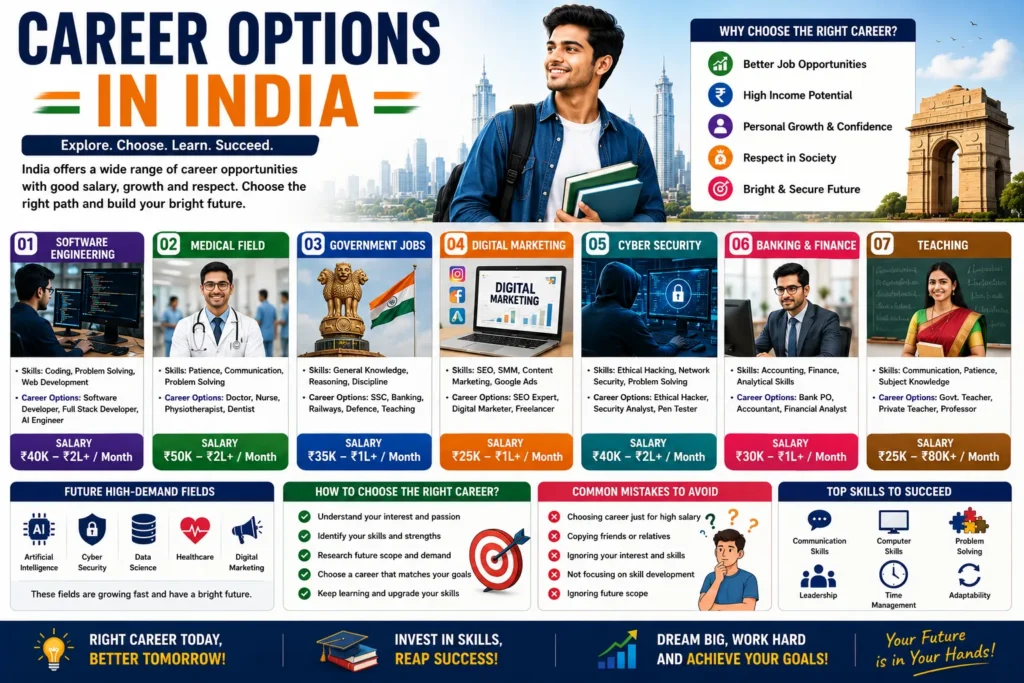 Career Options in India (2026) – Best Career Opportunities for Students