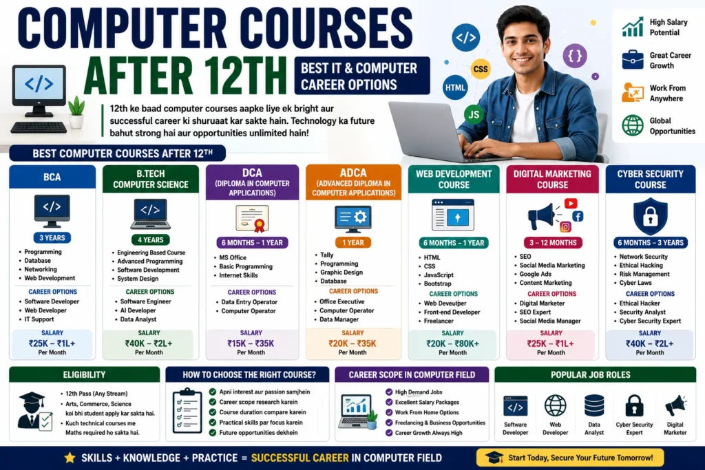 Computer Courses After 12th (2026) – Best IT & Computer Career Options