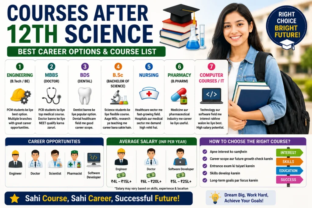 Courses After 12th Science (2026) – Best Career Options & Course List