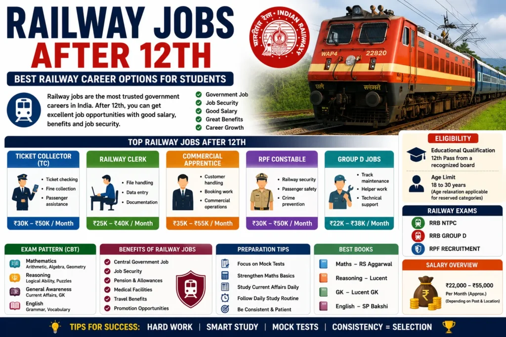 Railway Jobs After 12th (2026) – Best Railway Career Options for Students