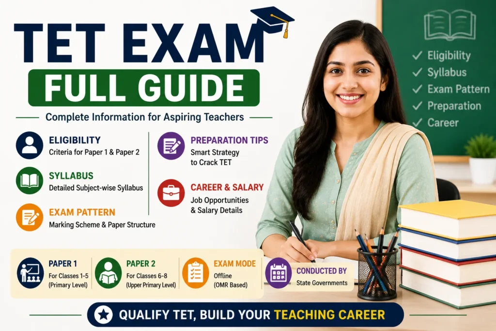 TET Exam Full Guide (2026) – Eligibility, Syllabus, Exam Pattern & Career