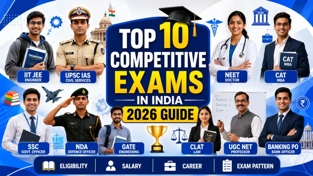 Top 10 Competitive Exams in India 2026 – List, Eligibility, Salary & Career Guide